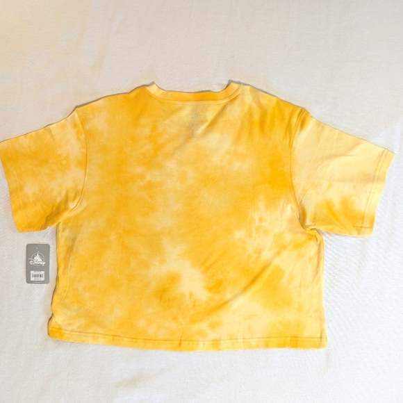 Disneyland Parks Cropped Tie-Die Yellow T-Shirt | NWT | Sz Lg - Picture 4 of 4
